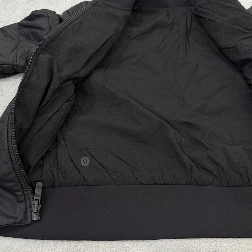 Lululemon Non Stop Bomber Reversible Jacket Womens 2 Black Lightweight LW4AEVS